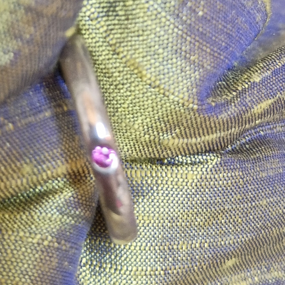 Tiffany Elsa Peretti Pink Sapphire Sterling Stackable